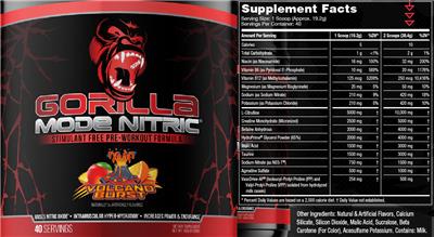 Gorilla Mode Nitric Volcano Burst label