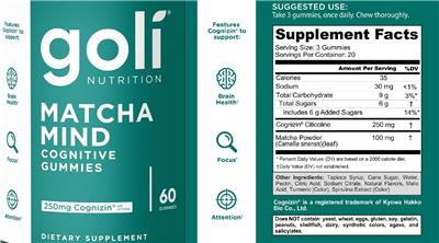 Matcha Mind label