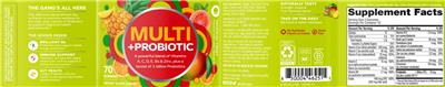Multi + Probiotic Tropical Twist label