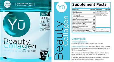 Beauty Collagen Unflavored label