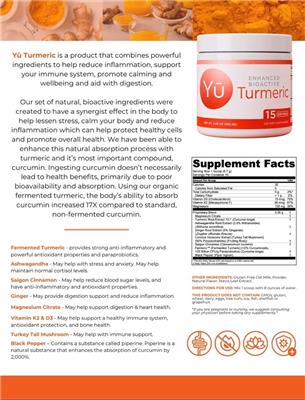 Enhanced Bioactive Turmeric label