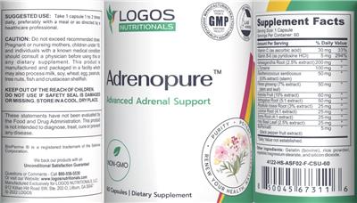 Adrenopure label
