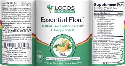 Essential Flora label