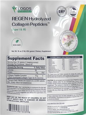 REGEN Hydrolyzed Collagen Peptides label