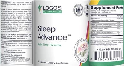 Sleep Advance label