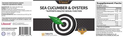 Sea Cucumber & Oysters label