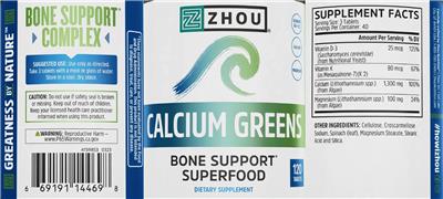 Calcium Greens label