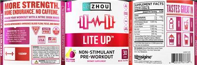 Lite Up Berry Lemonade label