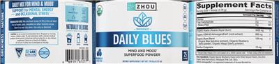 Organic Daily Blues Blueberry label