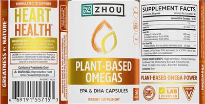 Plant-Based Omegas label