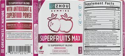 Superfruits Max Watermelon label