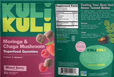 Superfood Gummies Mixed Berry Flavored label