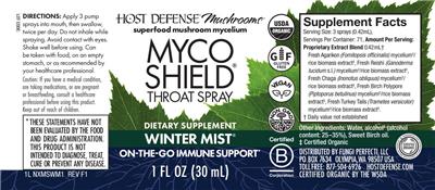 Myco Shield Throat Spray Winter Mist label
