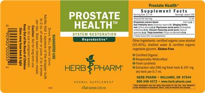 Prostate Health label