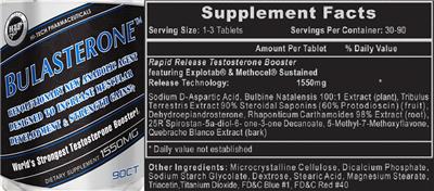Bulasterone label