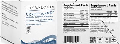 ConceptionXR Motility Support Tablets label