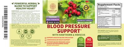 Blood Pressure Support label