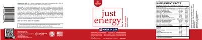 Just Energy Fruit Punch label