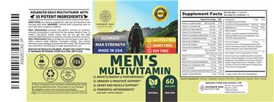 Men's Multivitamin label