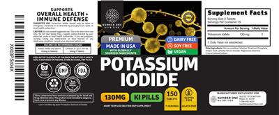 Potassium Iodide 130 mg label