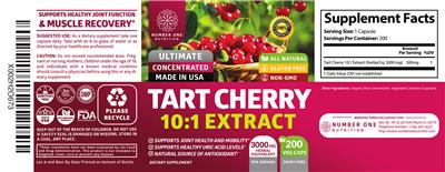 Tart Cherry 10:1 Extract 3000 mg label