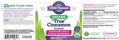 "True" Cinnamon (Ceylon) label