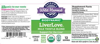 Biodynamic LiverLove Extract label