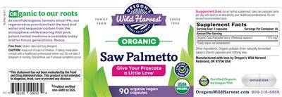 Saw Palmetto label