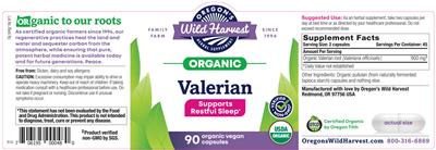 Organic Valerian label