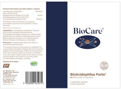BioAcidophilus Forte label
