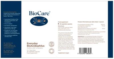 Everyday BioAcidophilus label