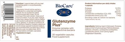 Glutenzyme Plus label