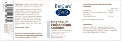 Magnesium Phospholipid Complex label
