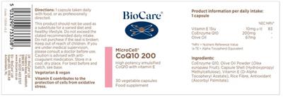 MicroCell CoQ10 200 label