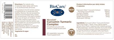 MicroCell Curcumin Turmeric Complex label
