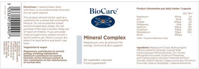 Mineral Complex label