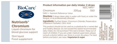 Nutrisorb Chromium label