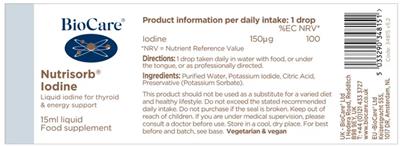 Nutrisorb Iodine label