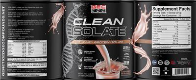 Clean Isolate Chocolate Milkshake label