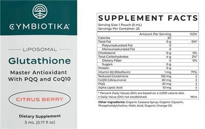 Glutathione Citrus Berry label