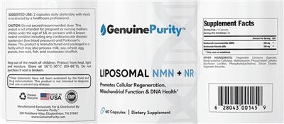 Liposomal NMN + NR label
