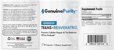 Liposomal Trans-Resveratrol label