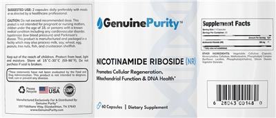 Nicotinamide Riboside (NR) label