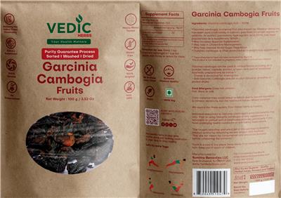 Garcinia Cambogia Fruits label