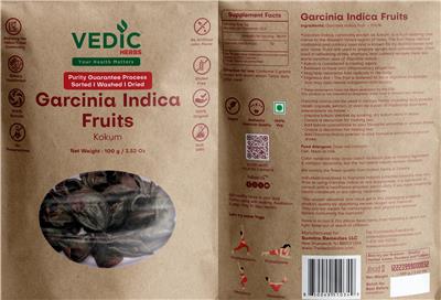 Garcinia indica Fruits label