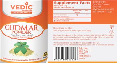 Gudmar Powder label