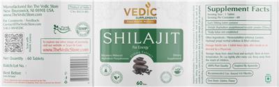 Shilajit 250 mg label