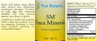 5M Trace Minerals label