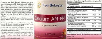 Calcium AM-PM label