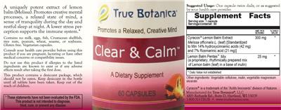 Clear & Calm label